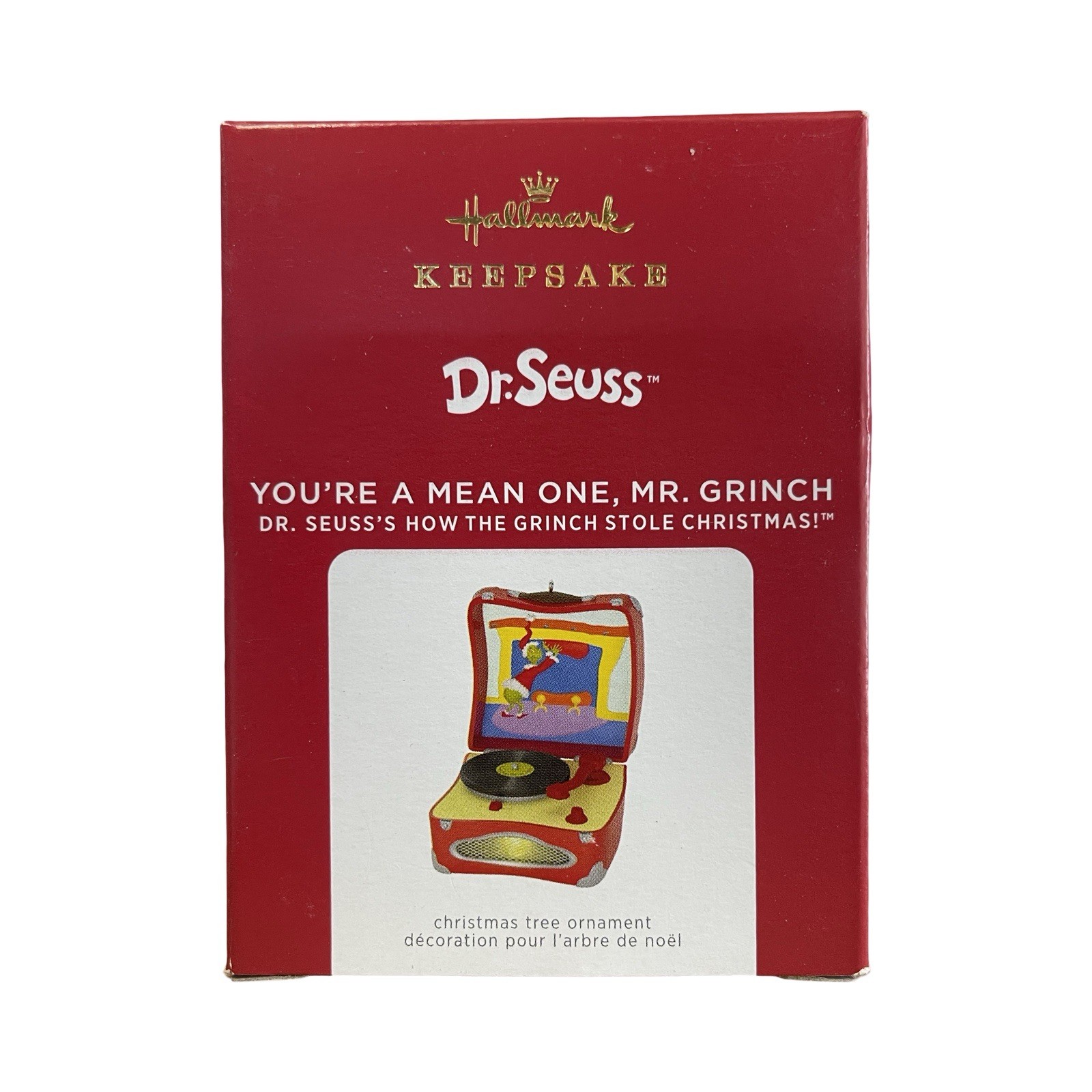 2021 Hallmark Dr. Seuss's You’re A Mean One, Mr. Grinch Record Player Ornament