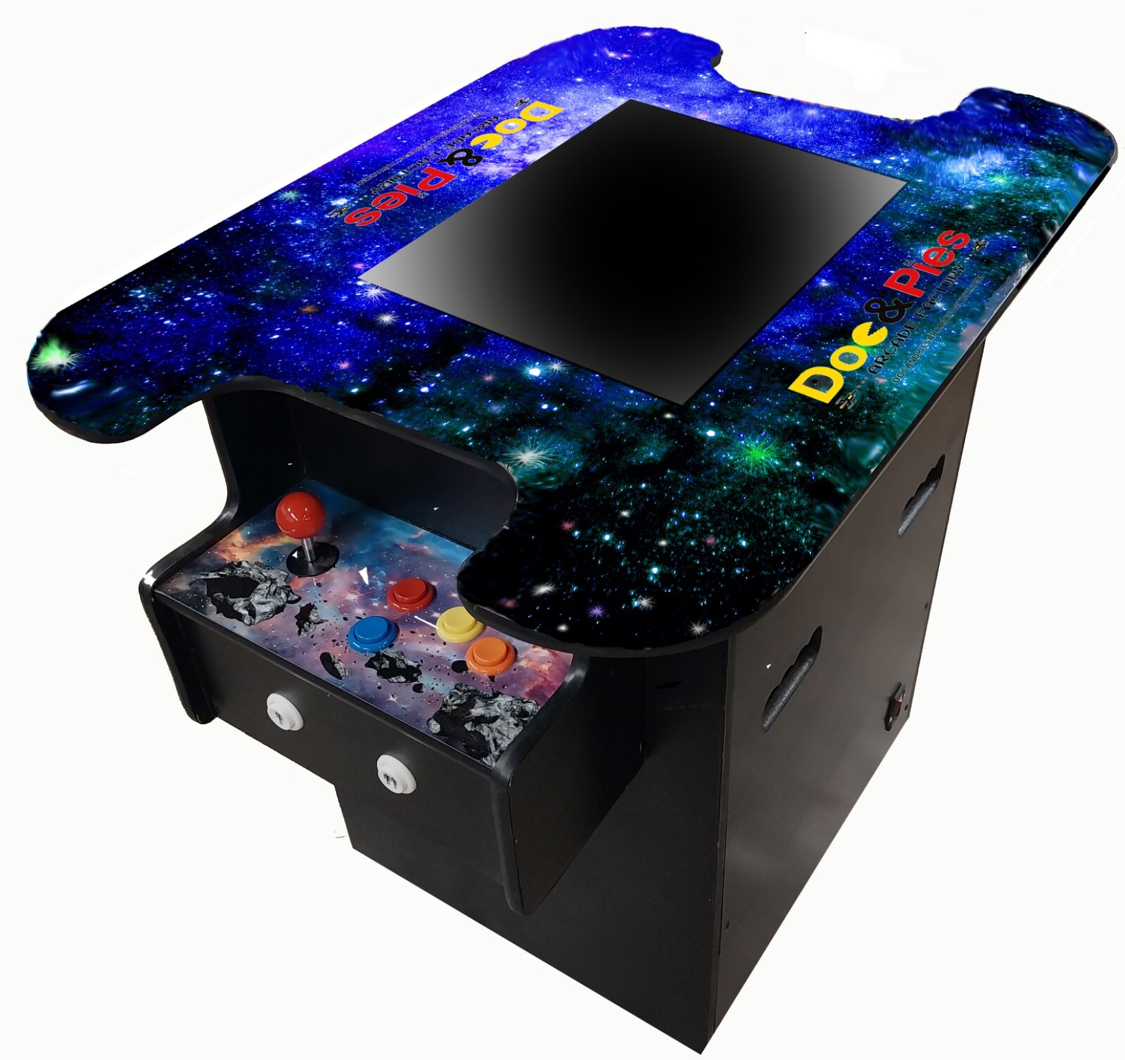 Doc & Pies Arcade Factory - 516 Retro Games - Multicade Cocktail Arcade Machine