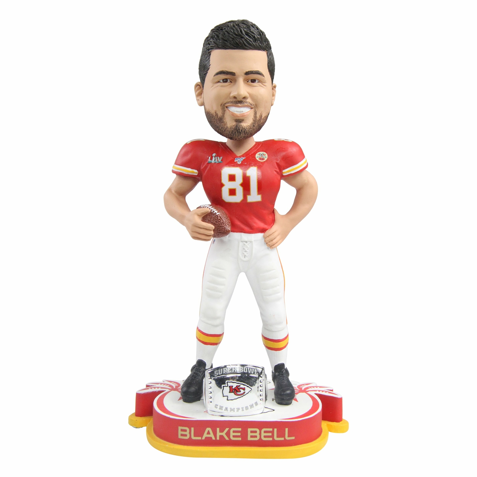 Blake Bell Kansas City Chiefs Super Bowl LIV Champions Bobblehead NFL Blake Bell Kansas City Chiefs Super Bowl LIV Champions Bobblehead NFL