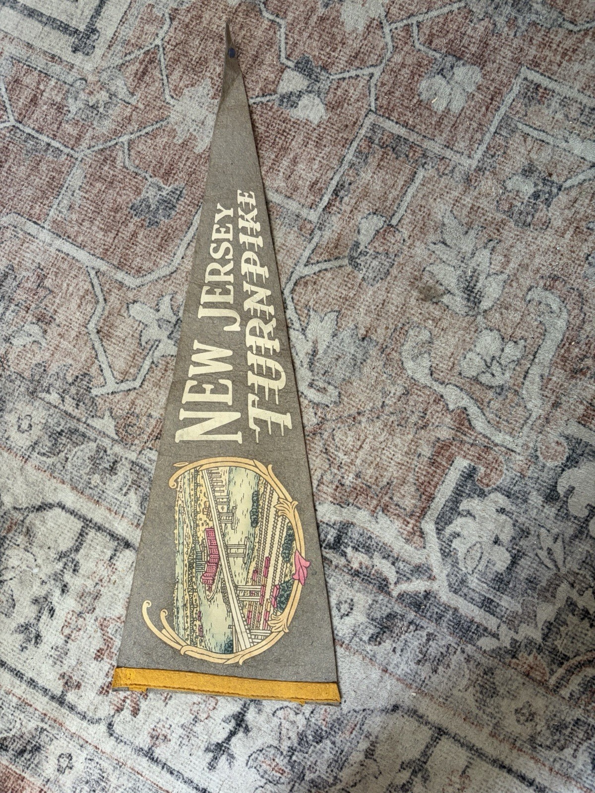 4 Vintage East Coast Roadtrip Pennants
