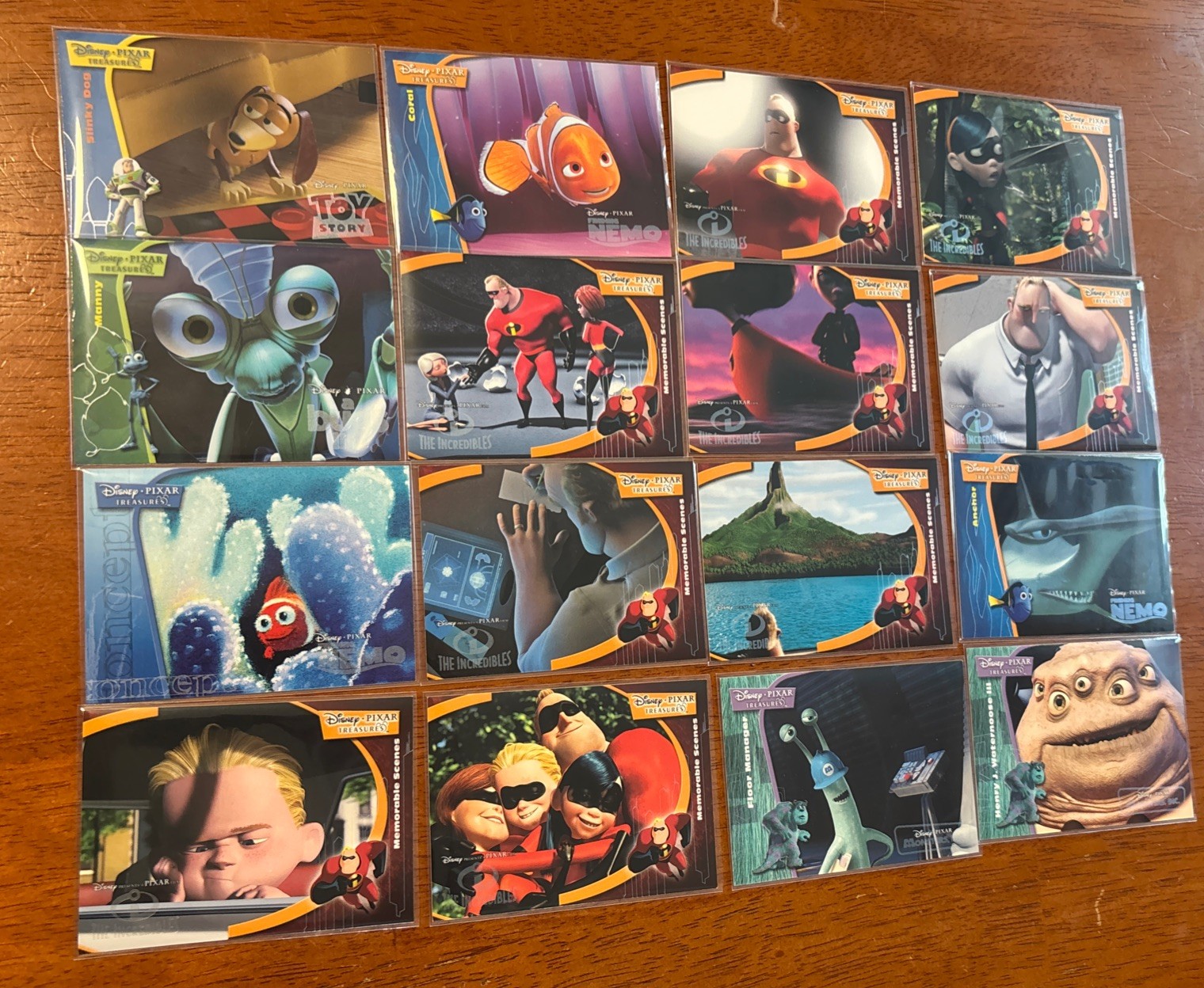 Disney Pixar Treasures Upper Deck Toy Story  Incredibles Lot 16 Card Lot