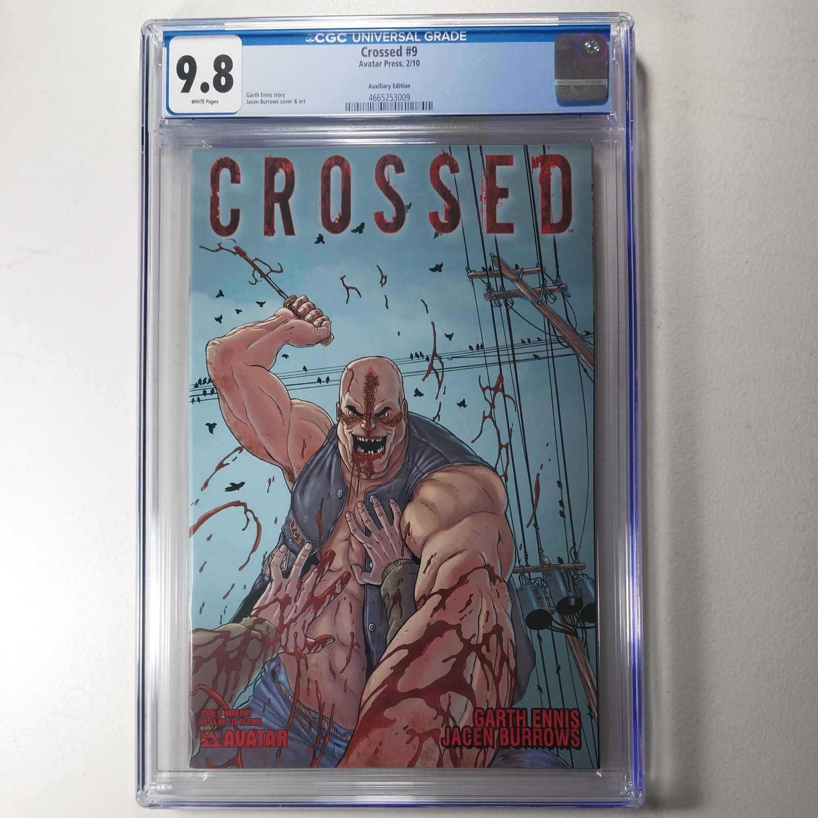 Crossed #9 CGC 9.8 HTF Auxiliary Edition LTD 2000 Final Issue Avatar Press 2010