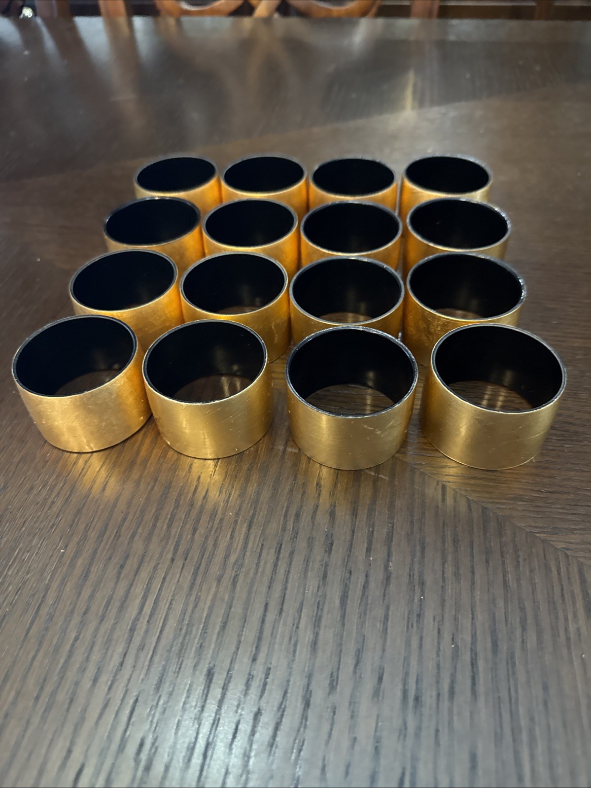 Vtg Otagiri Napkin Rings Brushed Gold Laquered Bamboo set of 16 Vtg Otagiri Napkin Rings Brushed Gold Laquered Bamboo set of 16