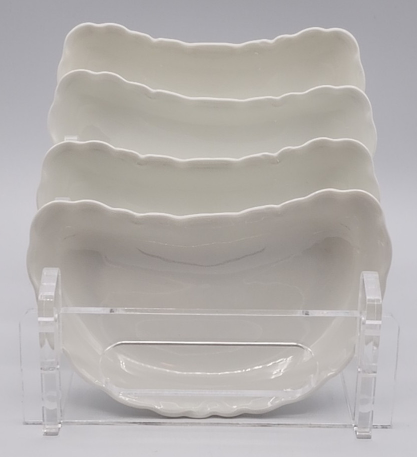 Haviland Limoges Schleiger 1 Ranson White Crescent Dish Bone Dish Set of 4