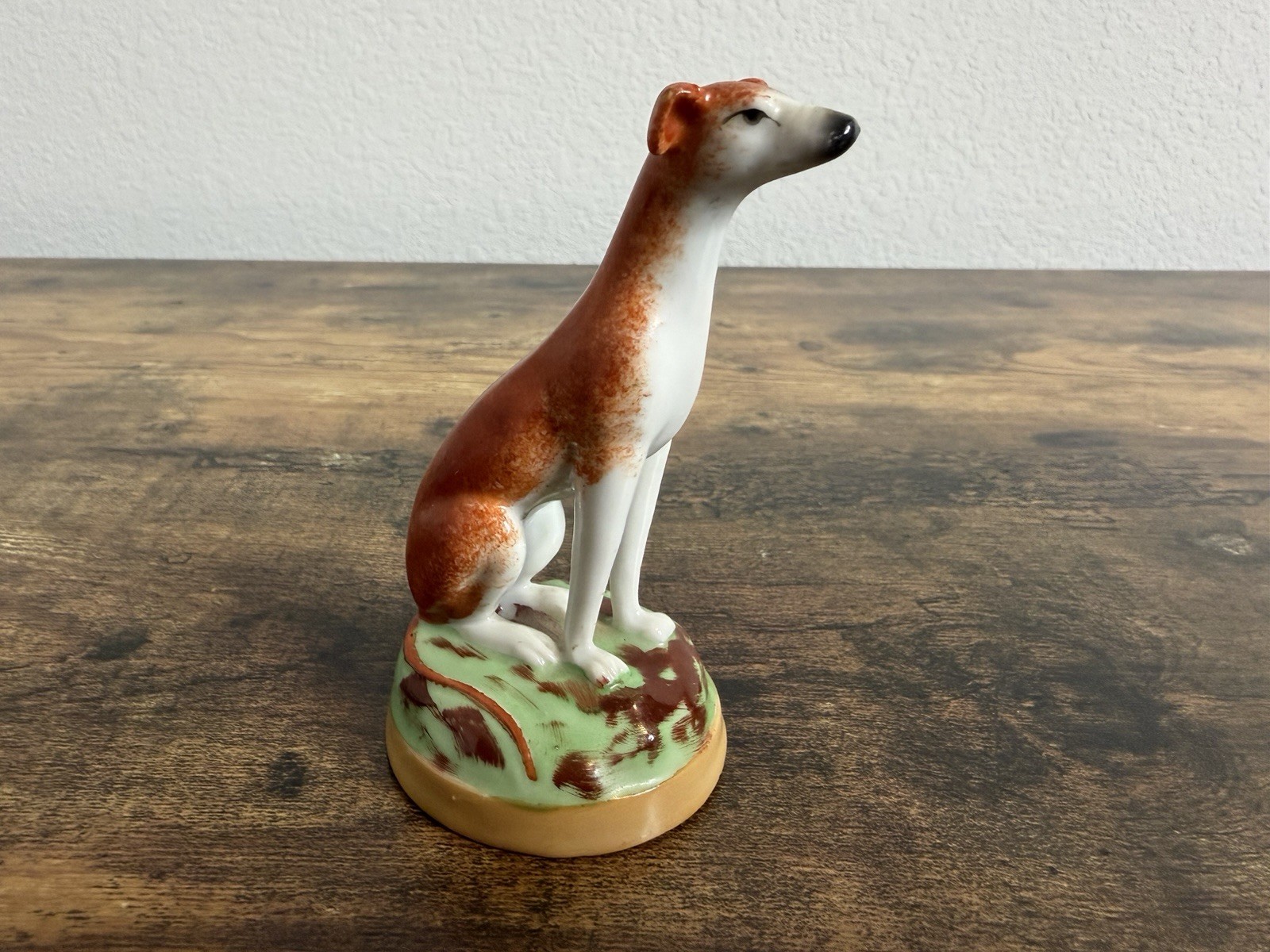 Vintage Japan Porcelain Greyhound Whippet Dog Figurine Hand Painted 4.5”