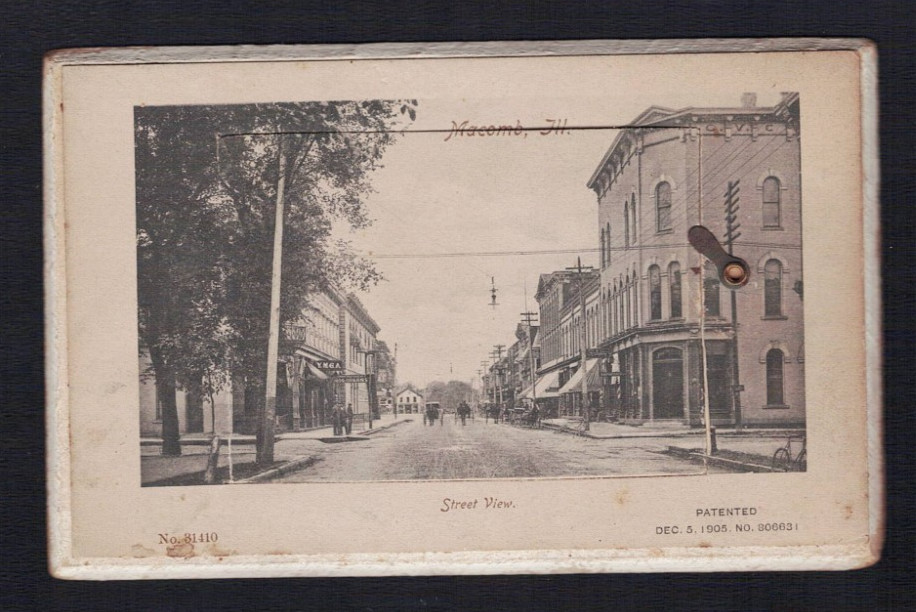 Macomb IL Illinois Street View Foldout Town Pics Rotograph #81410 Postcard 1905