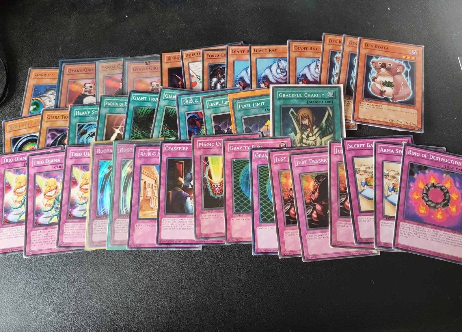 Konami Yu-Gi-Oh PANDA BURN Graceful Charity, Giant Rat, Ceasefire