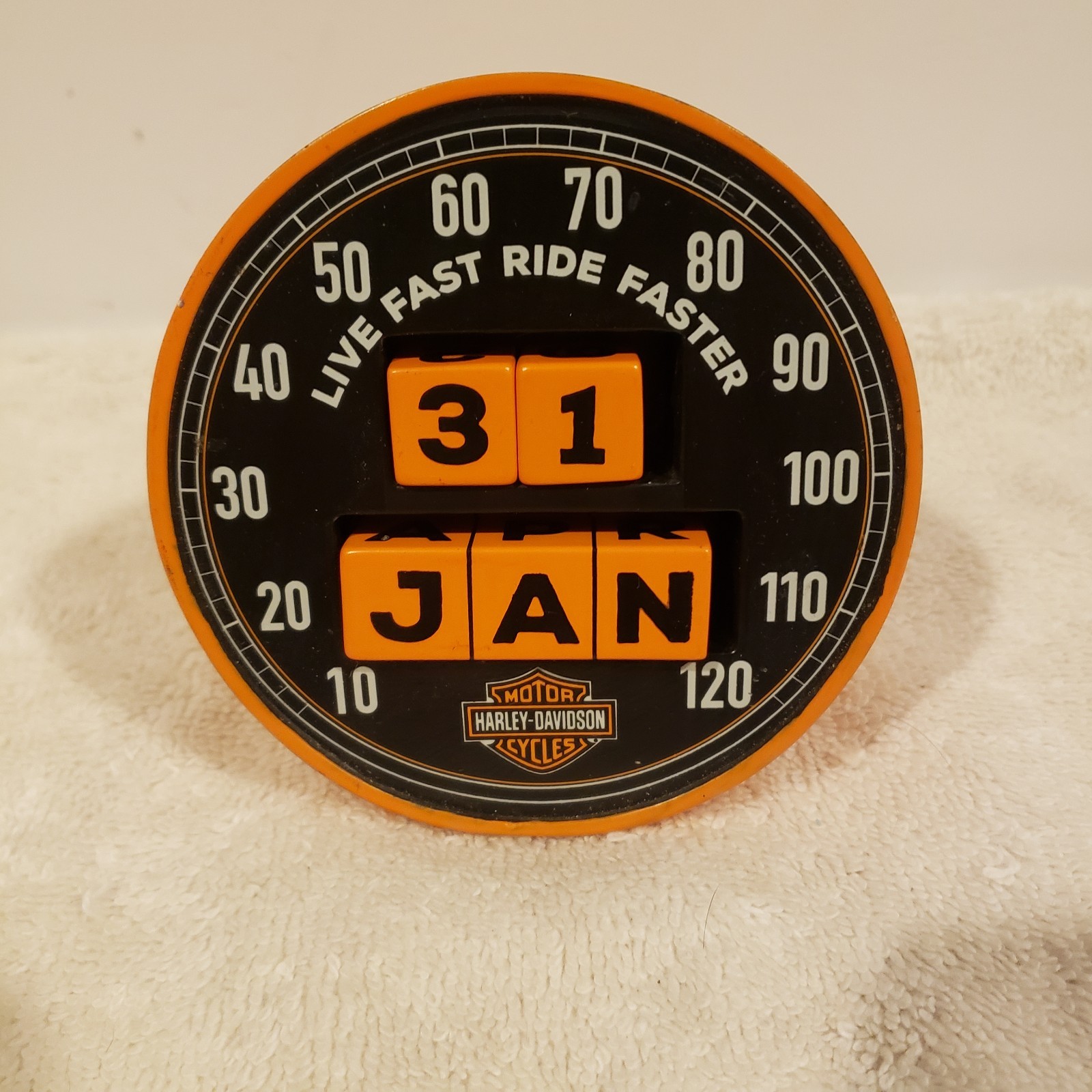 Harley Davidson Perpetual Calendar Speedometer Style from Hallmark 2015