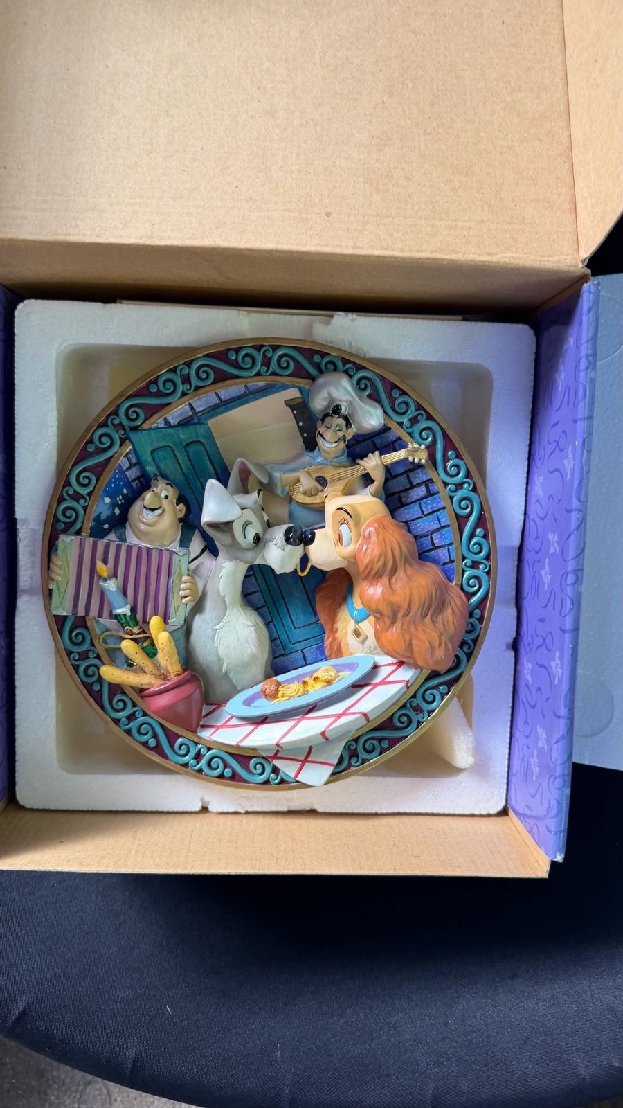 Walt Disney\'s Lady and the Tramp A Beautiful Bella Notte Collectible Plate.