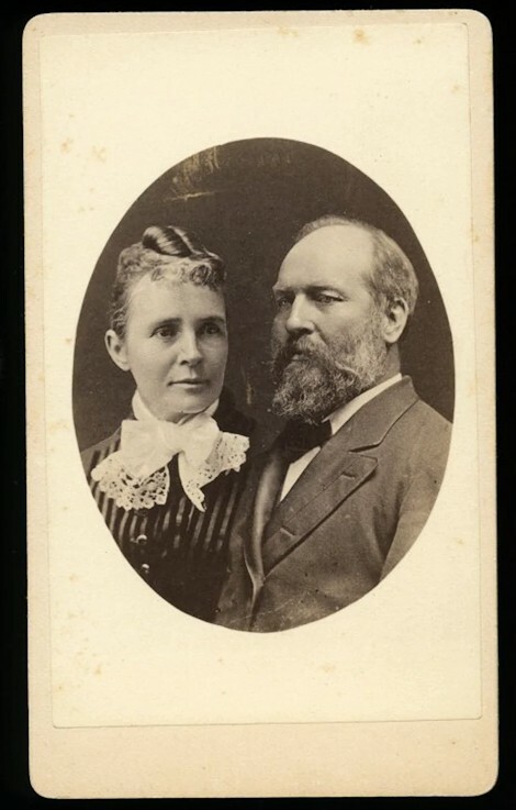 original CDV of President Garfield and his wife
