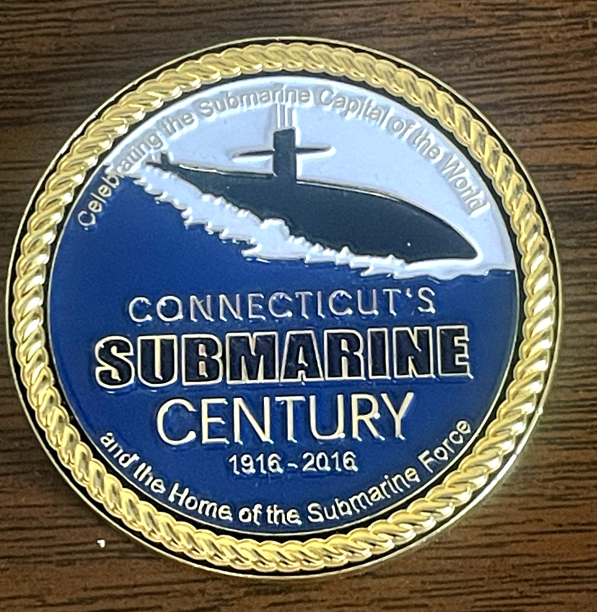 Connecticut\'s Submarine Century 1916-2016 #1218 Challenge Coin