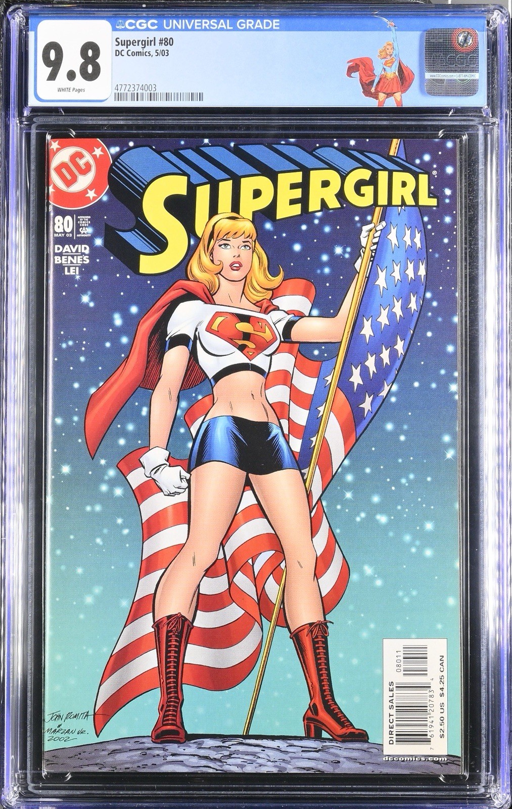 DC Comics Supergirl #80 CGC 9.8 2003 Final Last Issue Not CBCs Custom Label DC Comics Supergirl #80 CGC 9.8 2003 Final Last Issue Not CBCs Custom Label