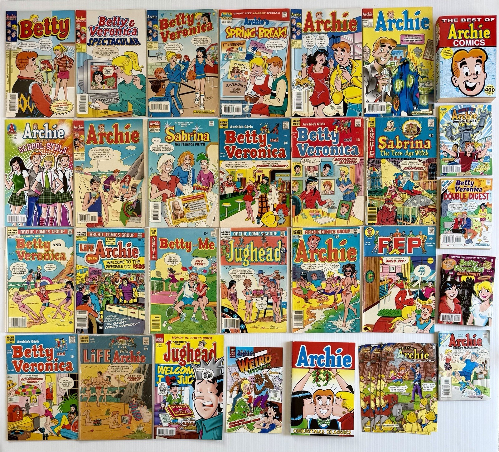 Large Archie Comic Book Lot, Vintage - Modern, Betty & Veronica, Sabrina Etc