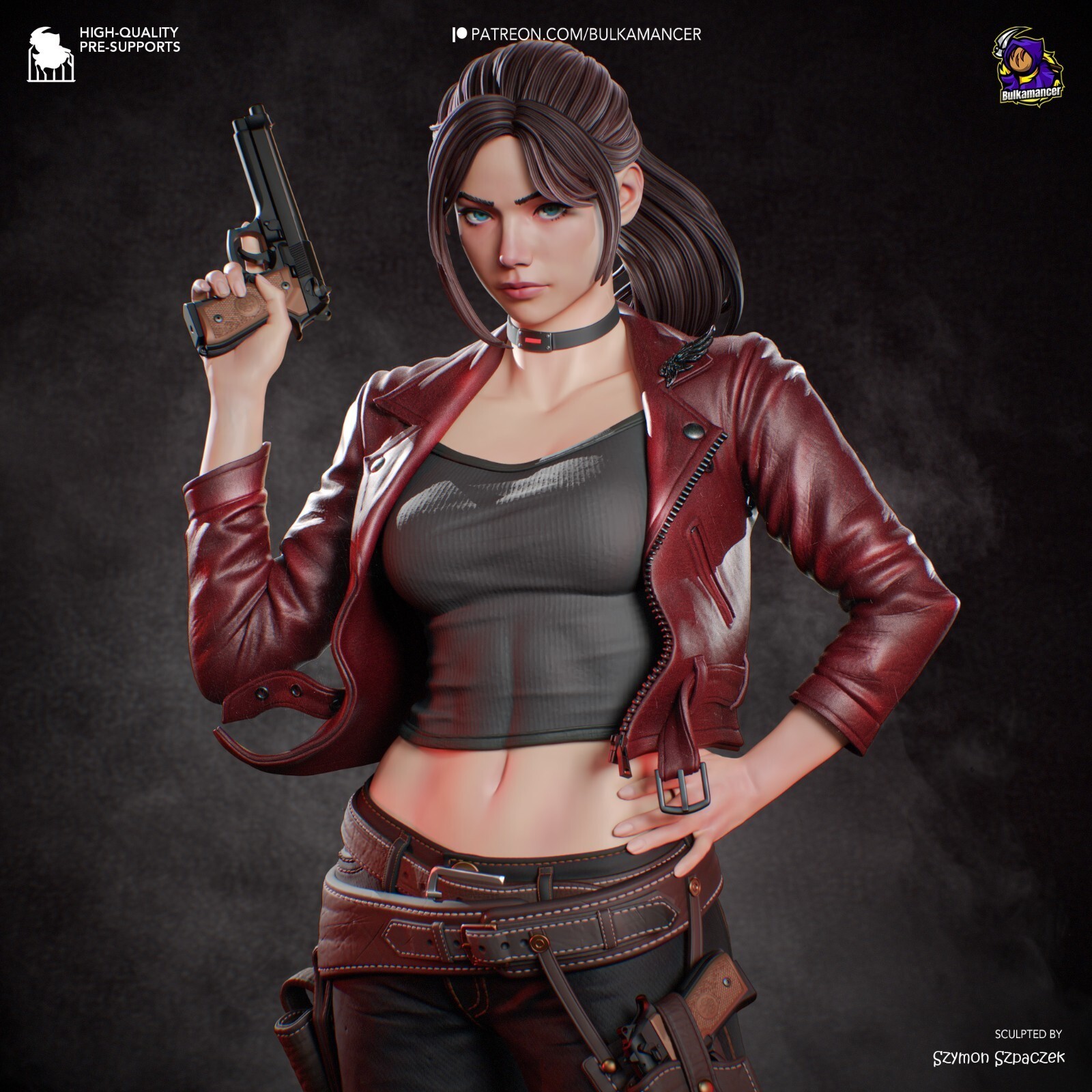 1:8 Claire Redfield Resident Evil Fan Art UNPAINTED High Quality Garage Kit