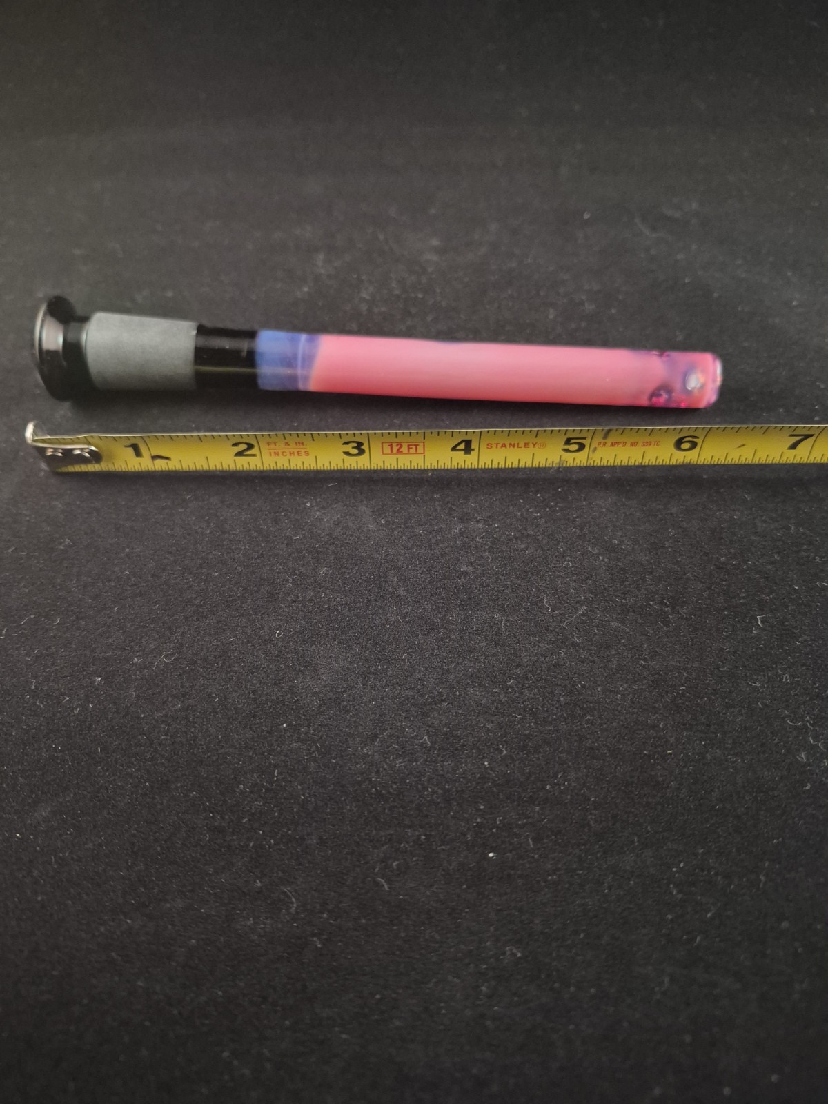 Heady PINK Hand Blown Glass Downstem 14x18mm