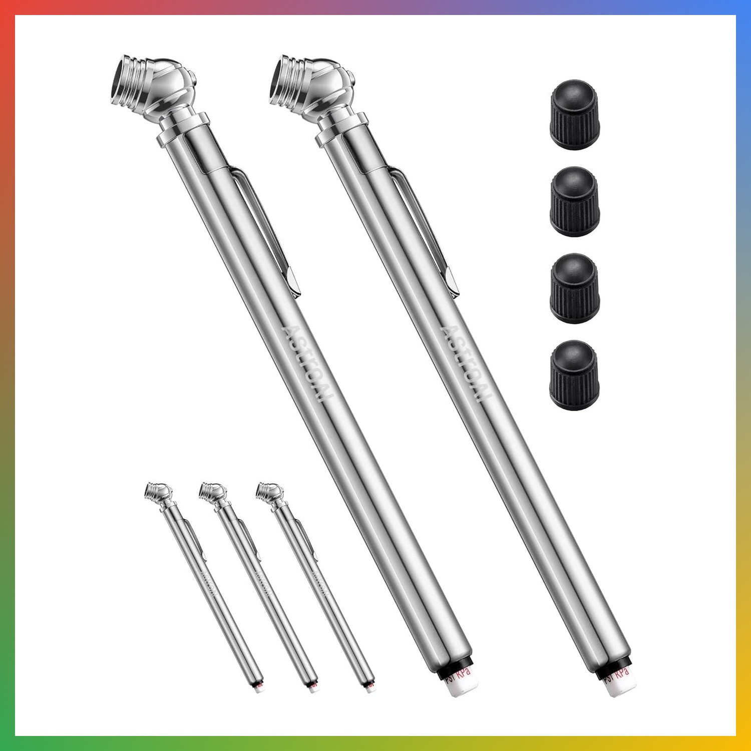 Tire Pressure Gauge 2 Pack 10-75 PSI Stainless Steel Accurate Tool Tire Pressure Gauge 2 Pack 10-75 PSI Stainless Steel Accurate Tool