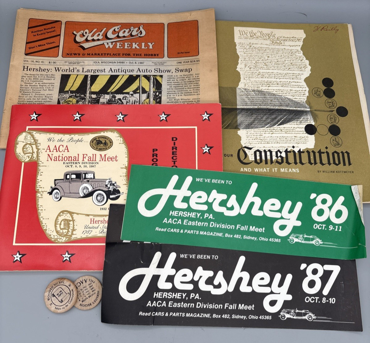 AACA National Fall Meet Hershey Region 1987 Our Constitution Book Old Cars Wkly