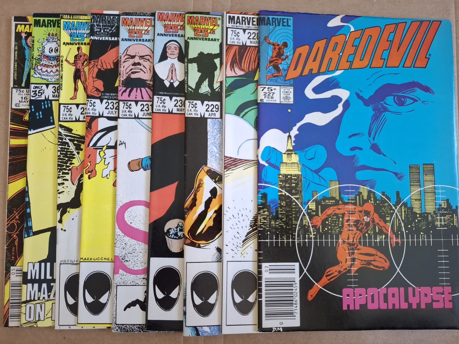 DAREDEVIL 227-233 Complete + More Frank Miller Mazzuchelli BORN AGAIN LOT of 9