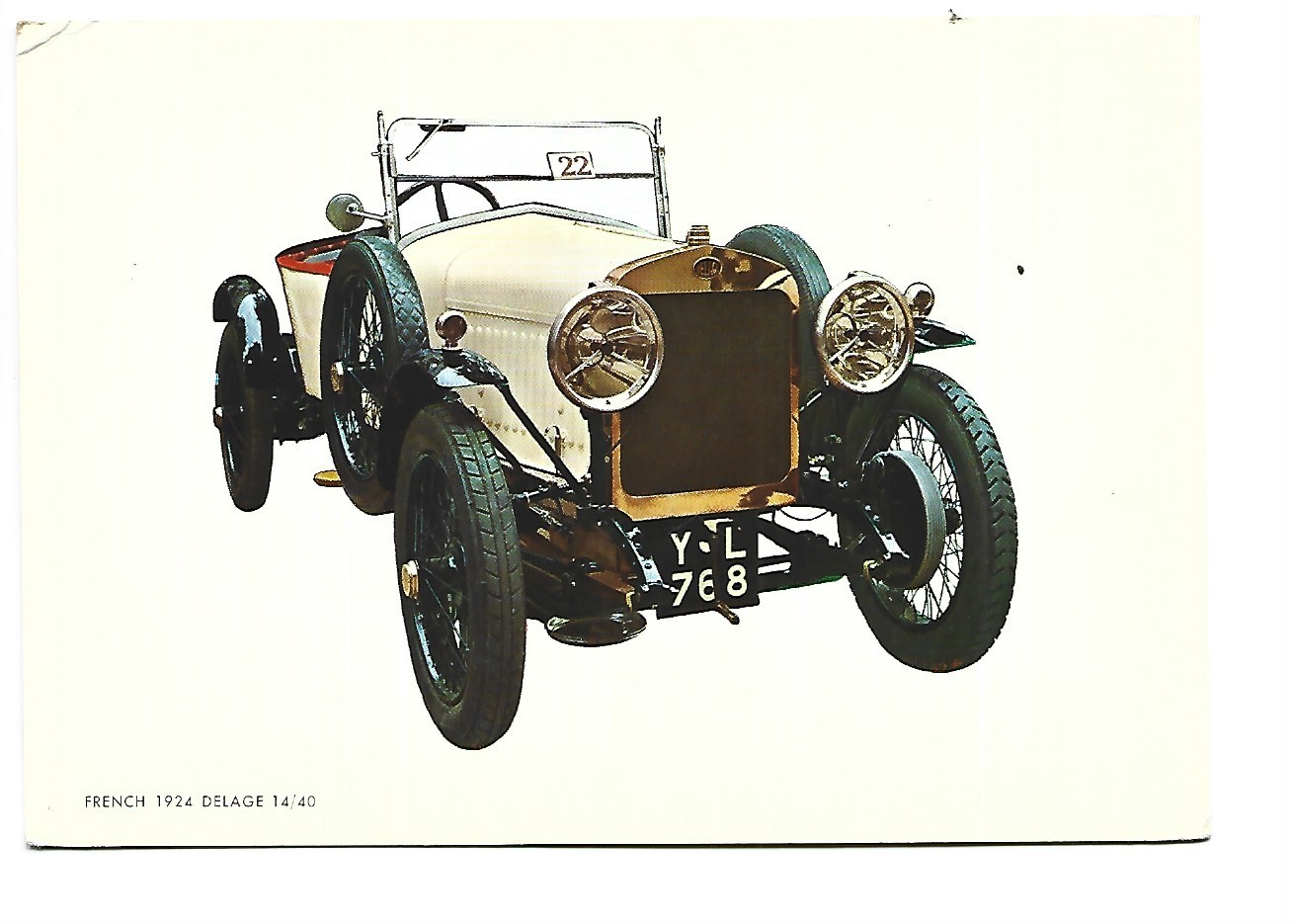 Delage 1924 Car Postcard - Vehicle Theme, 1 Piece