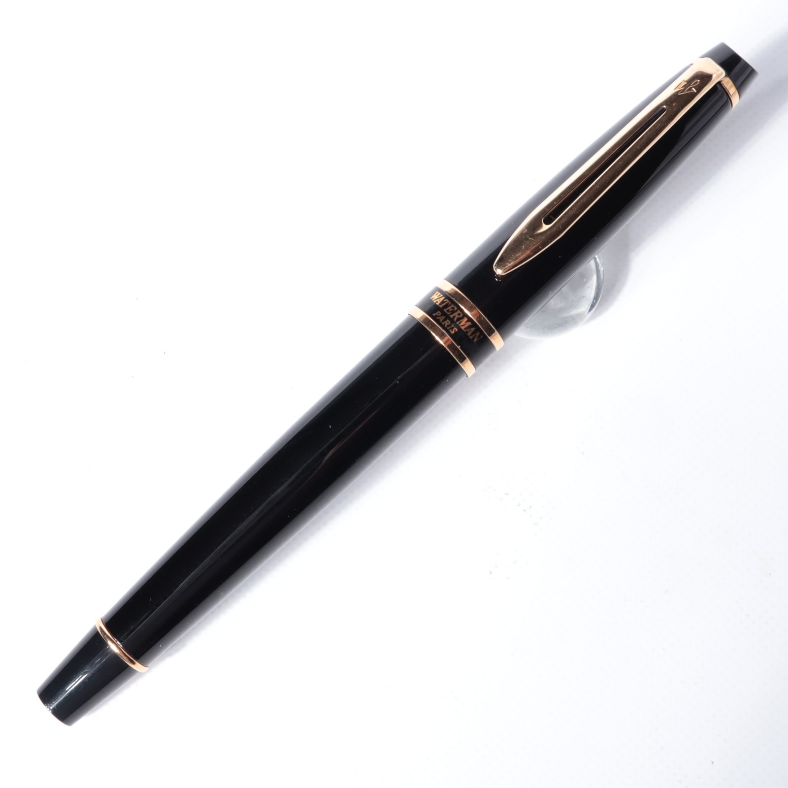 Waterman Expert II Discontinued Fountain Pen Steel Nib F Black GT Very Good Used