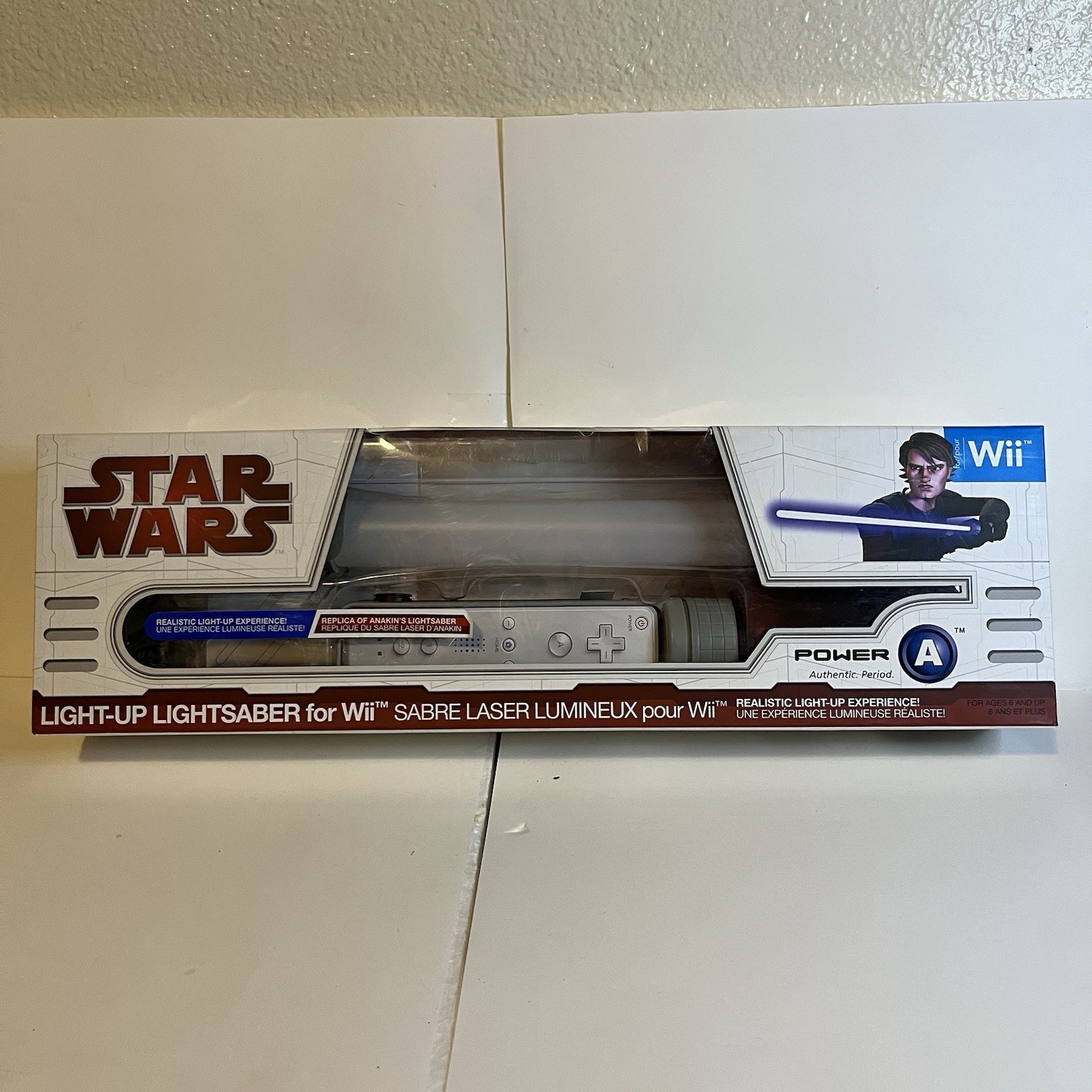 WII STAR WARS LIGHTUP ANAKIN LIGHTSABER NEW IN BOX RARE