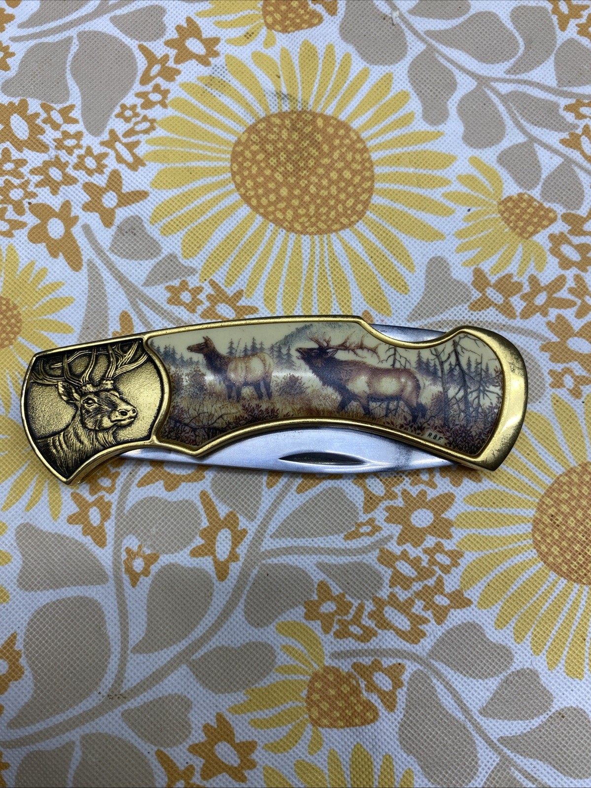 Vintage New Moose Franklin Mint Collector Pocket Knife