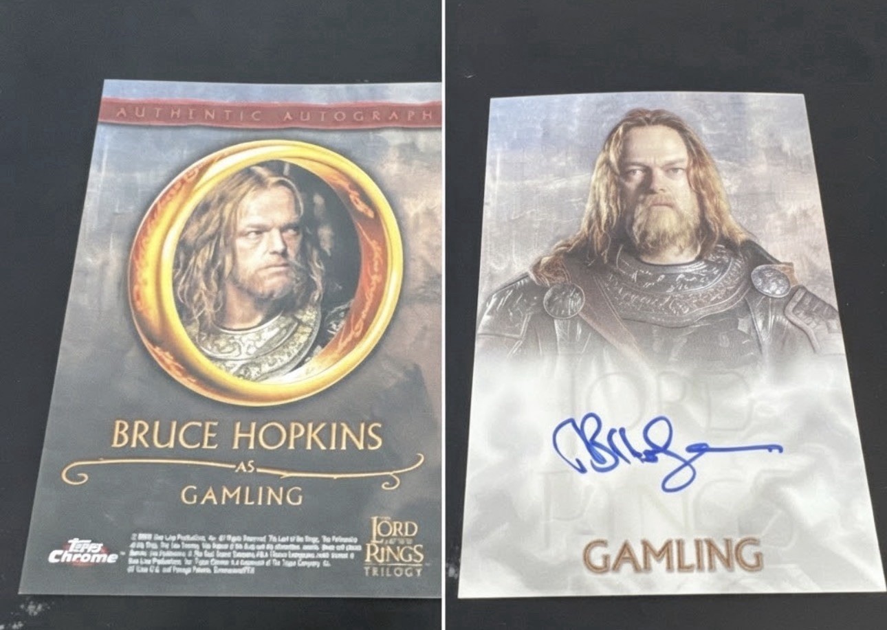Bruce Hopkins as Gamling 2004 Topps Chrome Lord of the Rings Trilogy Auto Card