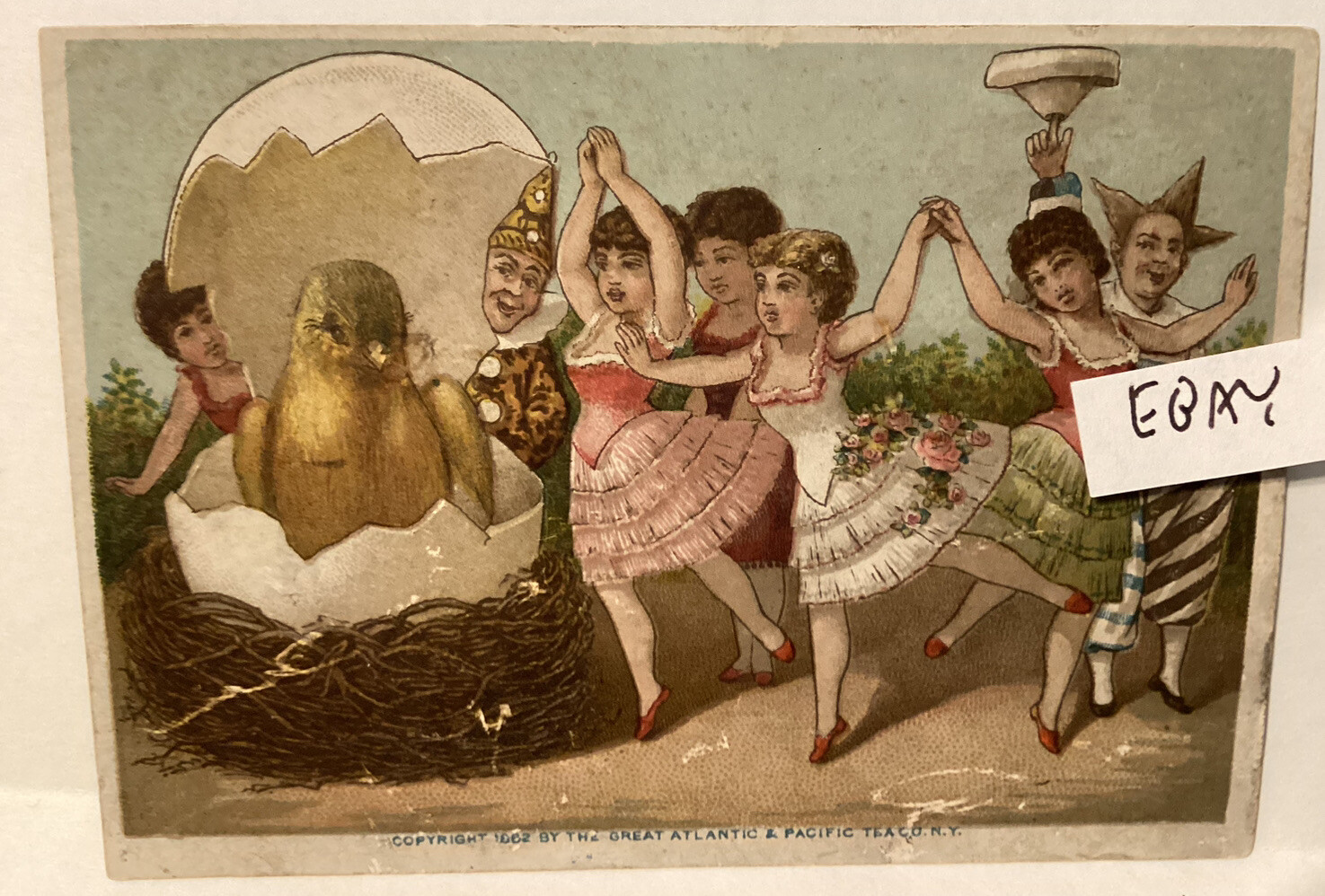 1882 A&P GREAT ATLANTIC & PACIFIC TEA CO 100+ BRANCHES RARE VICTORIAN TRADE CARD
