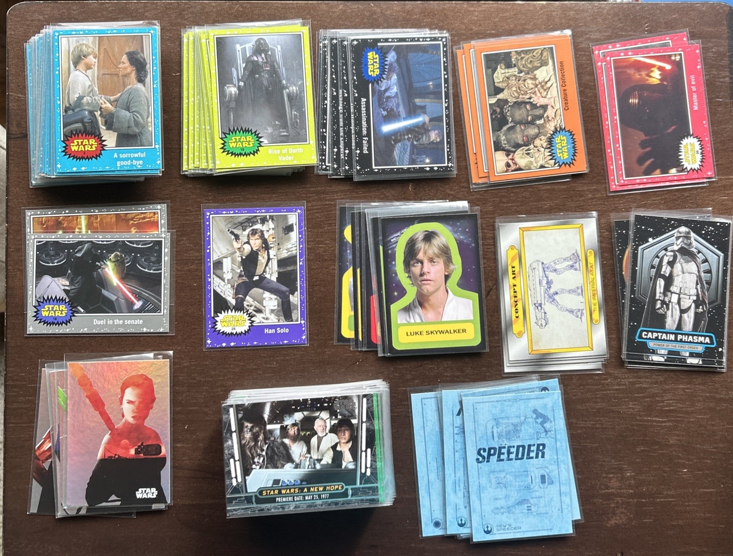 2015 Topps Star Wars Journey to The Force Awakens Large Lot 160 Cards