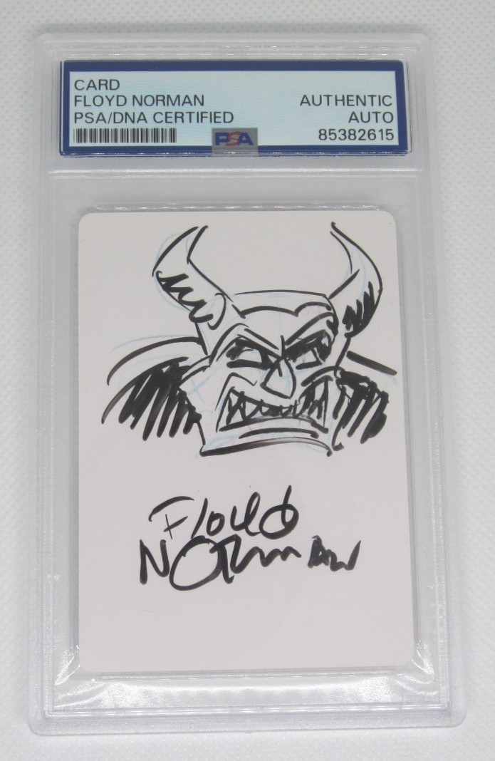 Floyd Norman Chernabog Fantasia sketch signed autographed PSA Disney Animator