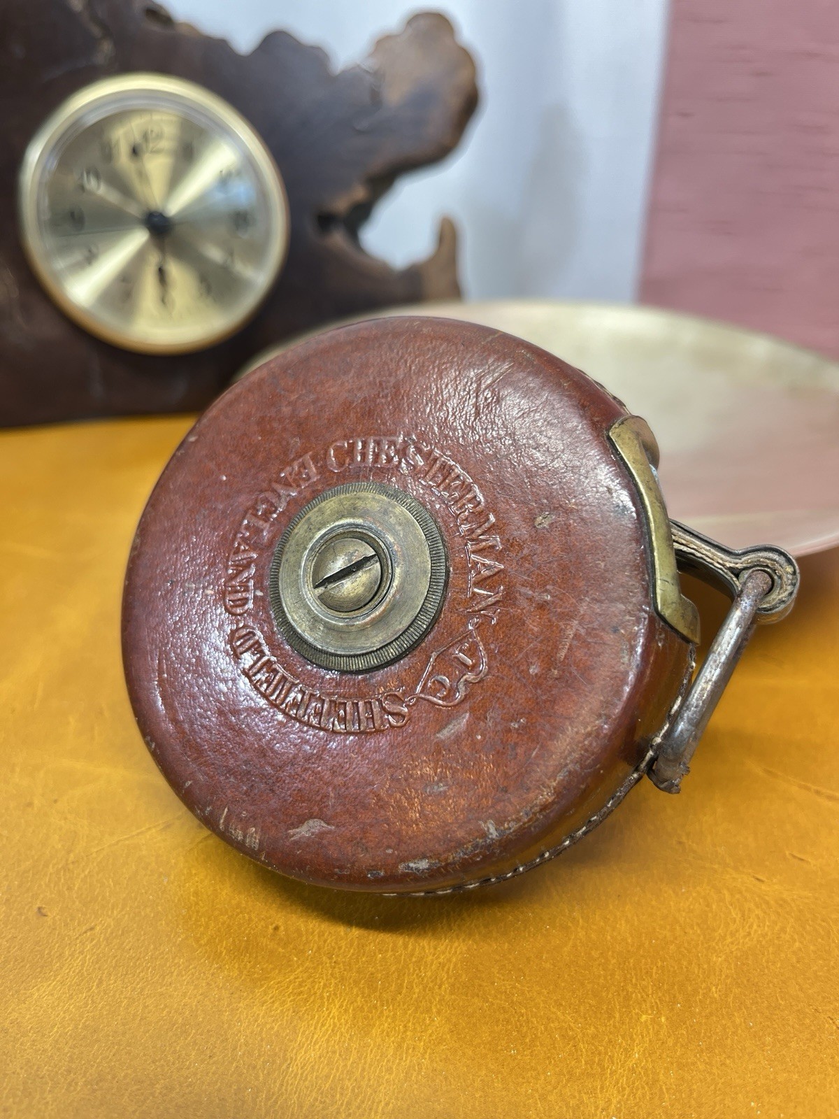 Antique Leather Clad Chesterman Imperial Tape Measure
