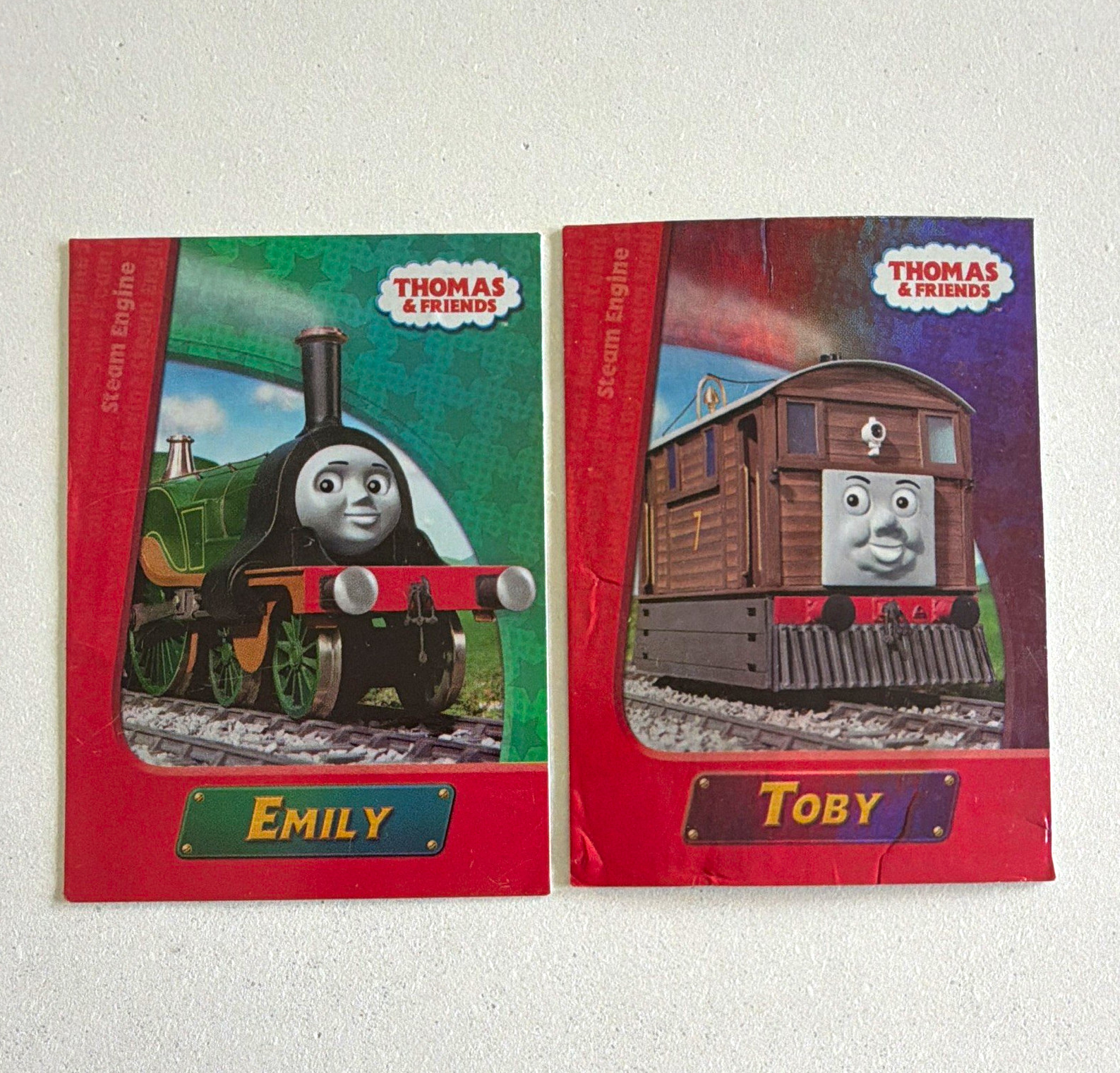 Thomas & Friends Steam Engine Trading Cards Emily & Toby Lot of 2 2008