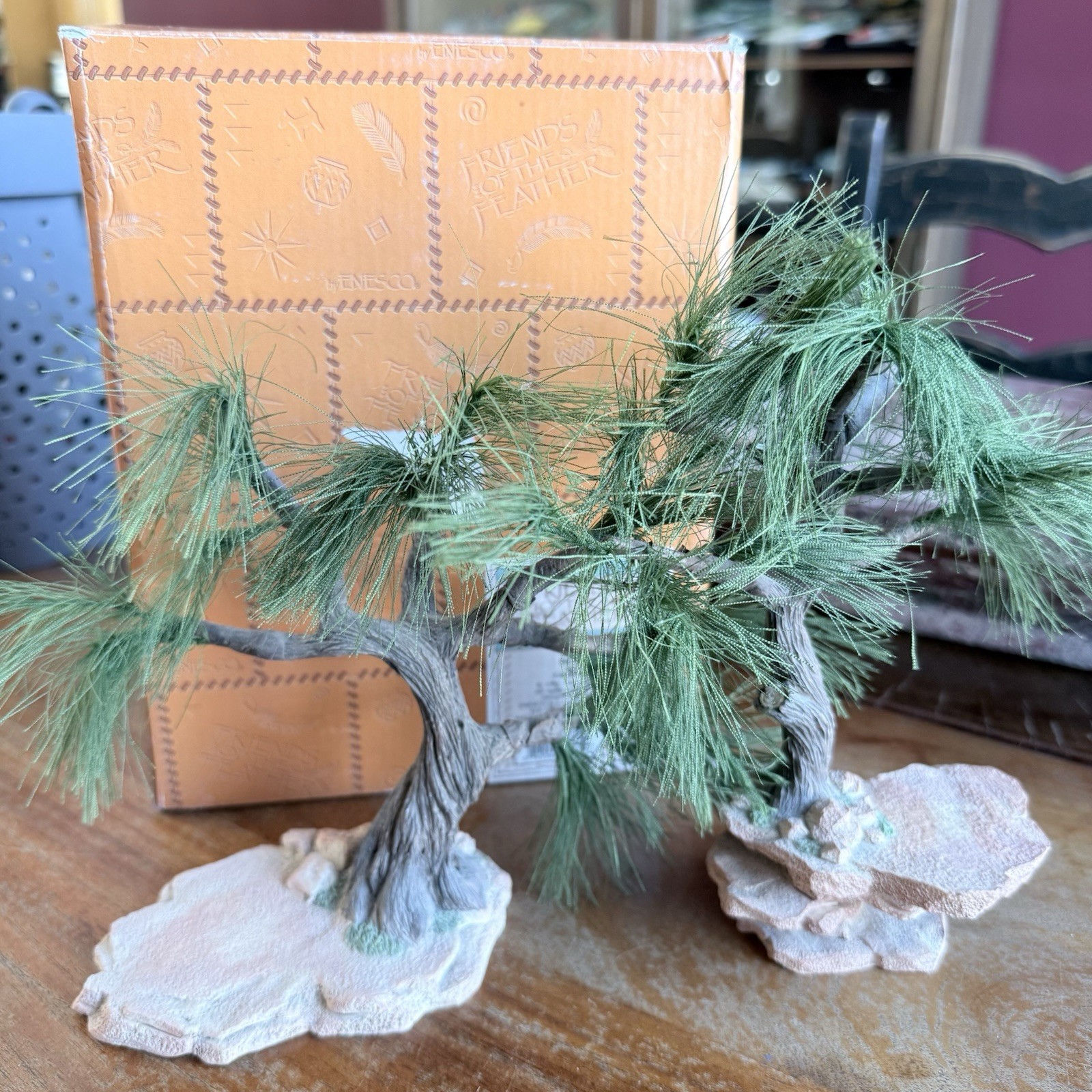 Vintage Miniature Trees 1997 Friends of The Feather Enesco Tree Figurine