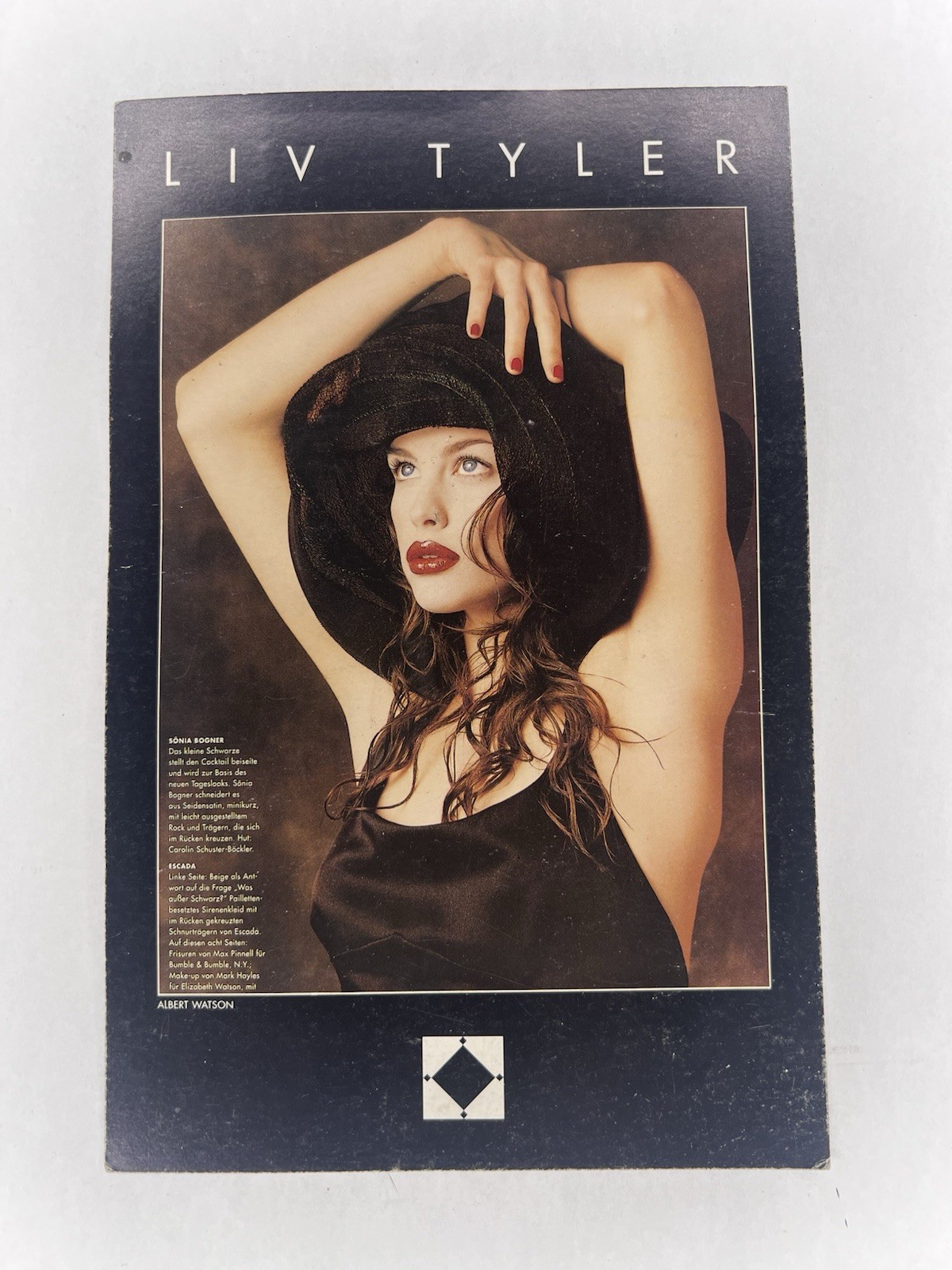LIV TYLER Model Comp Card 1990s Supermodel Memorabilia