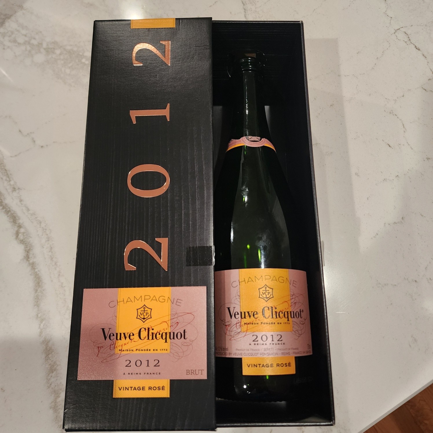 Veuve Clicquot 2012 Vintage Rose Champagne Bottle And Box Empty Bottle FREESHIP