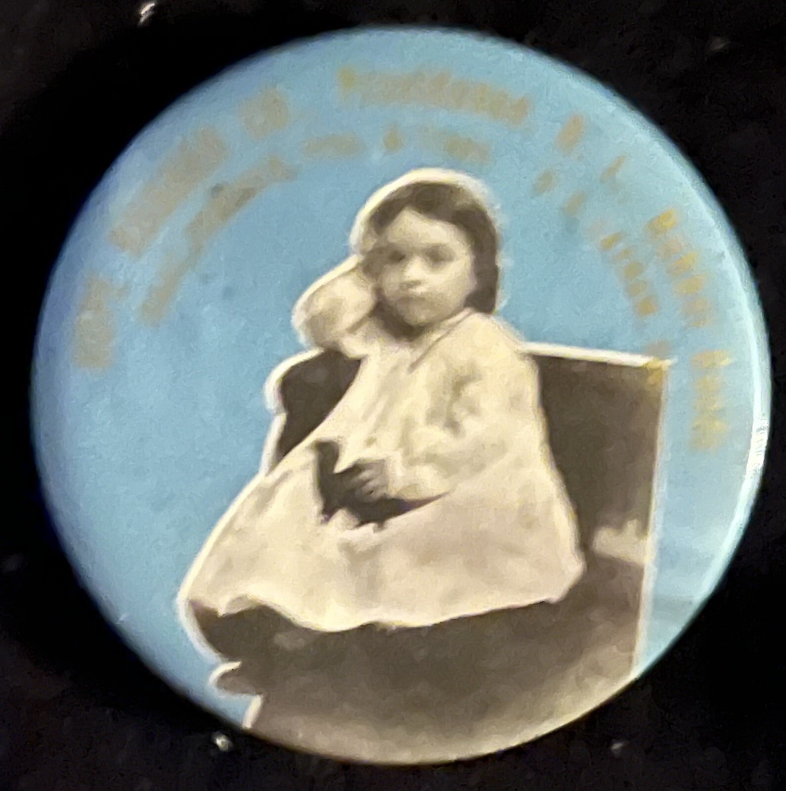 ANTIQUE Celluloid Advertising Pocket Mirror Hope Rubber Co Providence RI