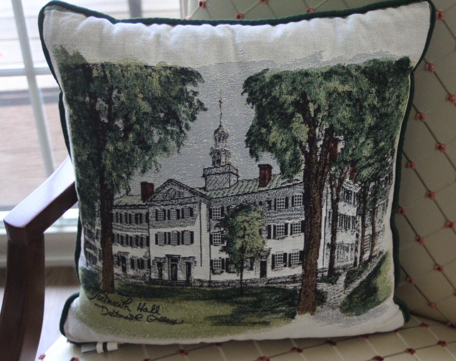 Dartmouth College ~ Woven Tapestry Throw Pillow ~ Dartmouth Hall Decor ~ Dartmouth College ~ Woven Tapestry Throw Pillow ~ Dartmouth Hall Decor ~