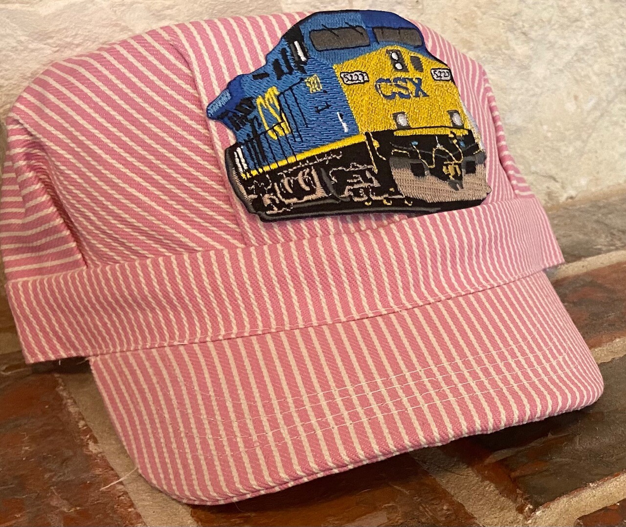 Engineer/Conductor PINK Cap /Hat-CSX Locomotive -adjustable-Adult or Child- NEW