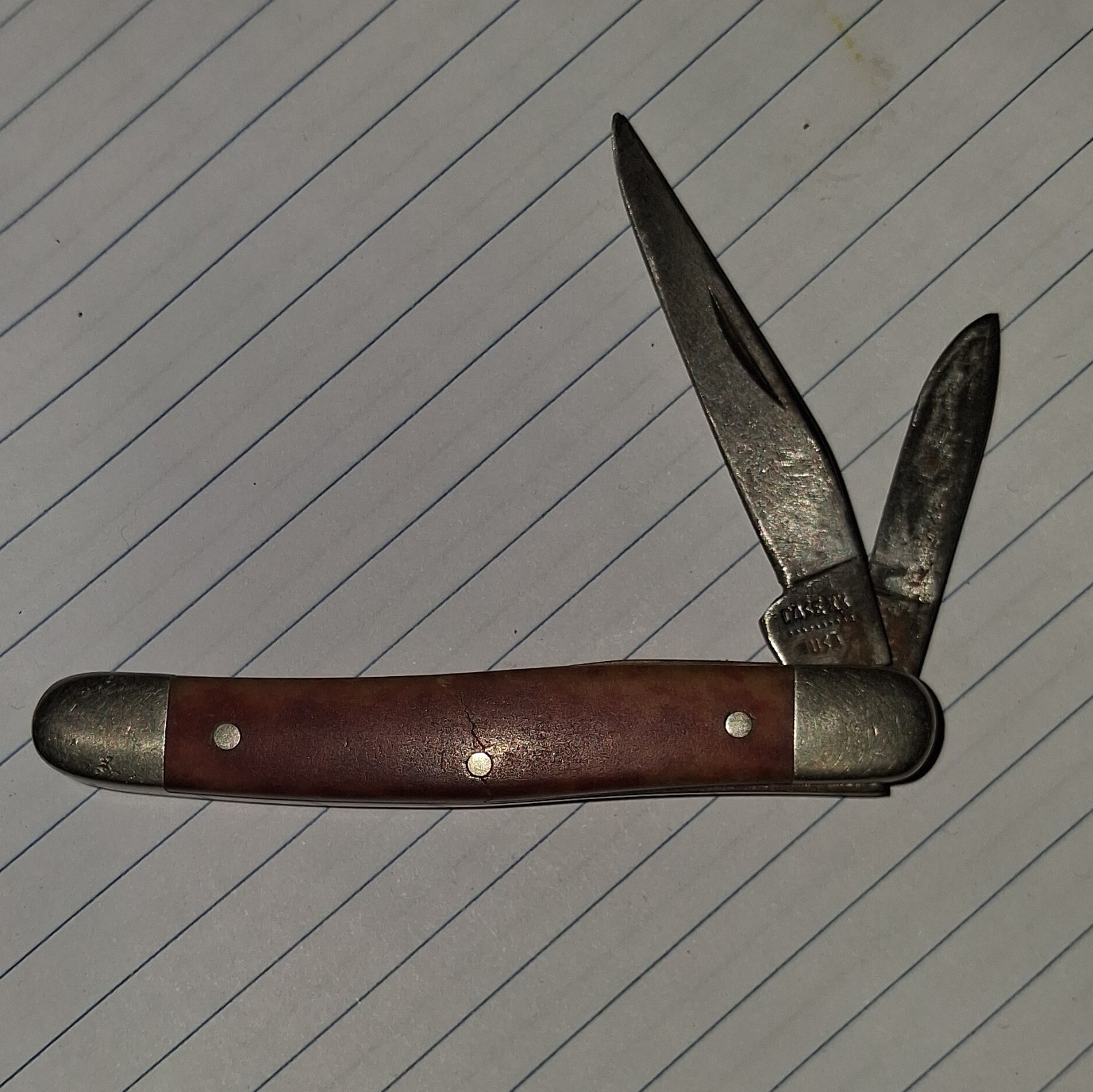 Vintage 1981 Case XX USA 9 Dot SR 62027  Pocket Knife 2 Blade