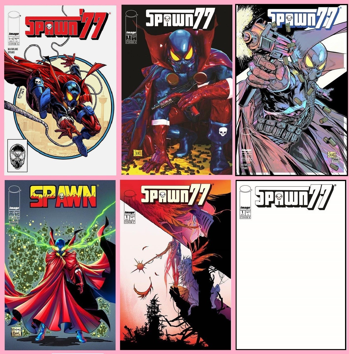SPAWN 77 #1 1:50 variant TODD McFARLANE ABCDE set (6) iMAGE 2026 IN STOCK NM🔥