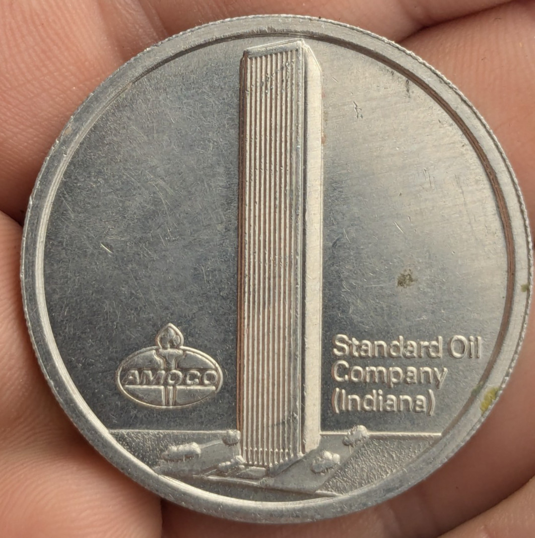 1974 - Amoco Standard Oil Company Indiana Revenue Spent Breakdown Medal  - B17B