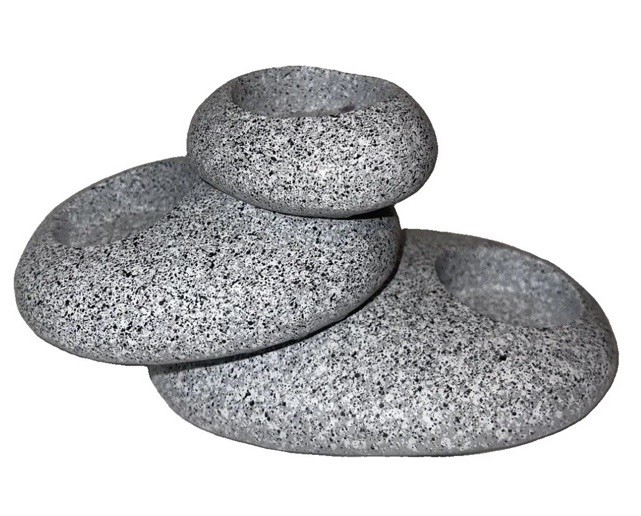 Nantucket Fun Home Stacked Stones Candle Tea Light Holder