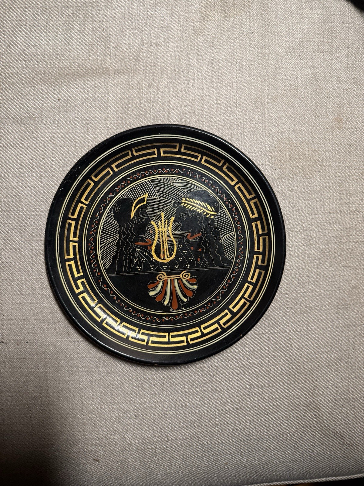 Hand Made Greek 7 1/2 Inch Terra Cotta Plate
