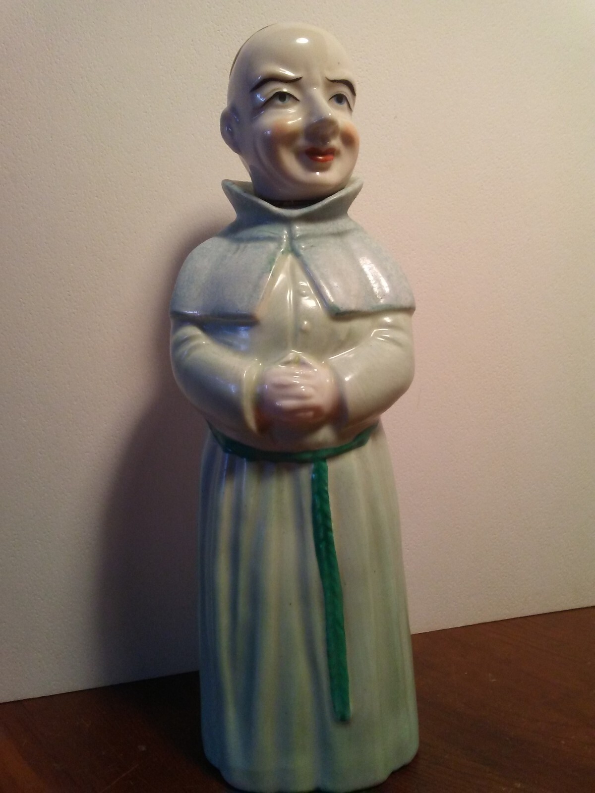 Vtg Monk Liquor Bottle Decanter Ceramic Japan Figurine Figural