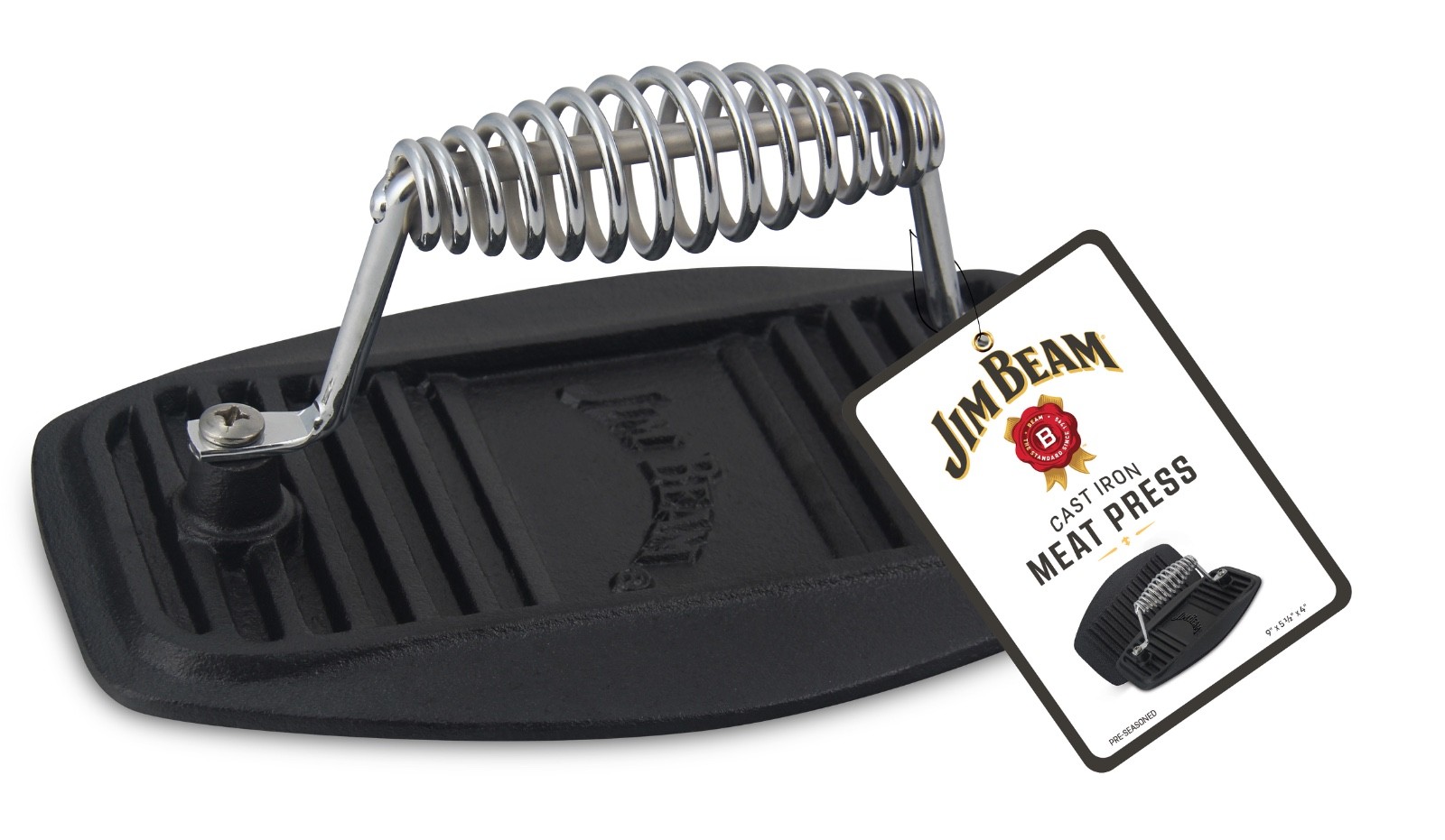 Jim Beam Cast Iron Meat Press with Stainless Steel Handle Jim Beam Cast Iron Meat Press with Stainless Steel Handle