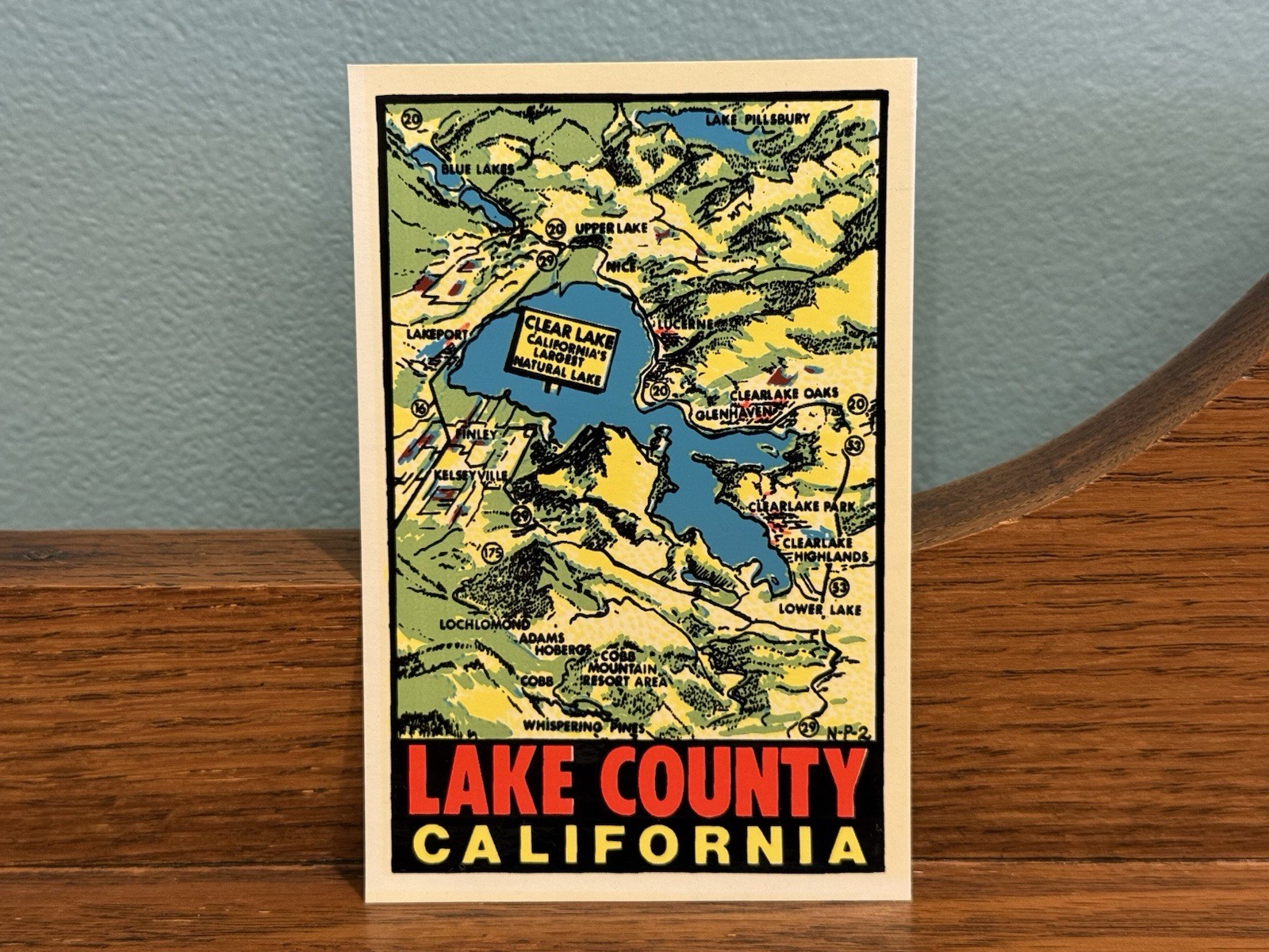 VINTAGE 1960’s “Lake County, California” Travel Decal Souvenir Airstream