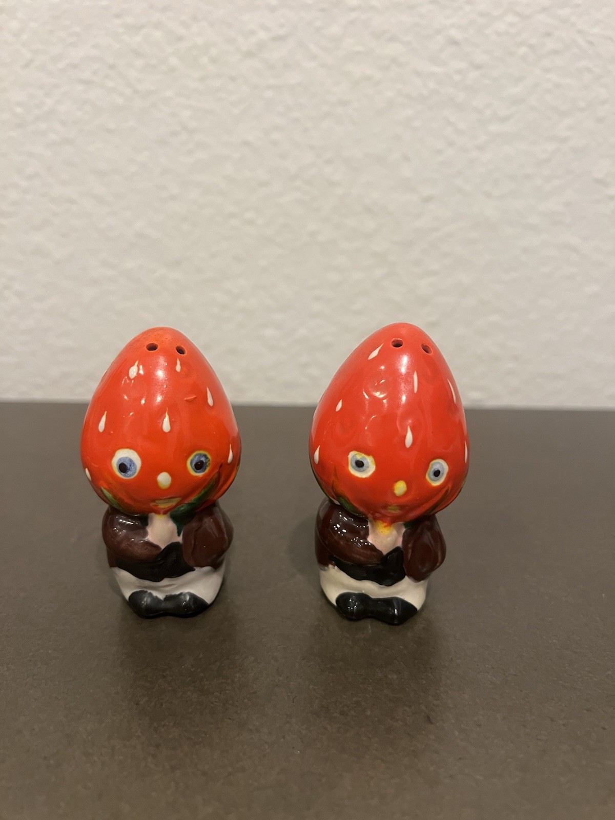 Vintage Anthropomorphic Strawberry Shakers