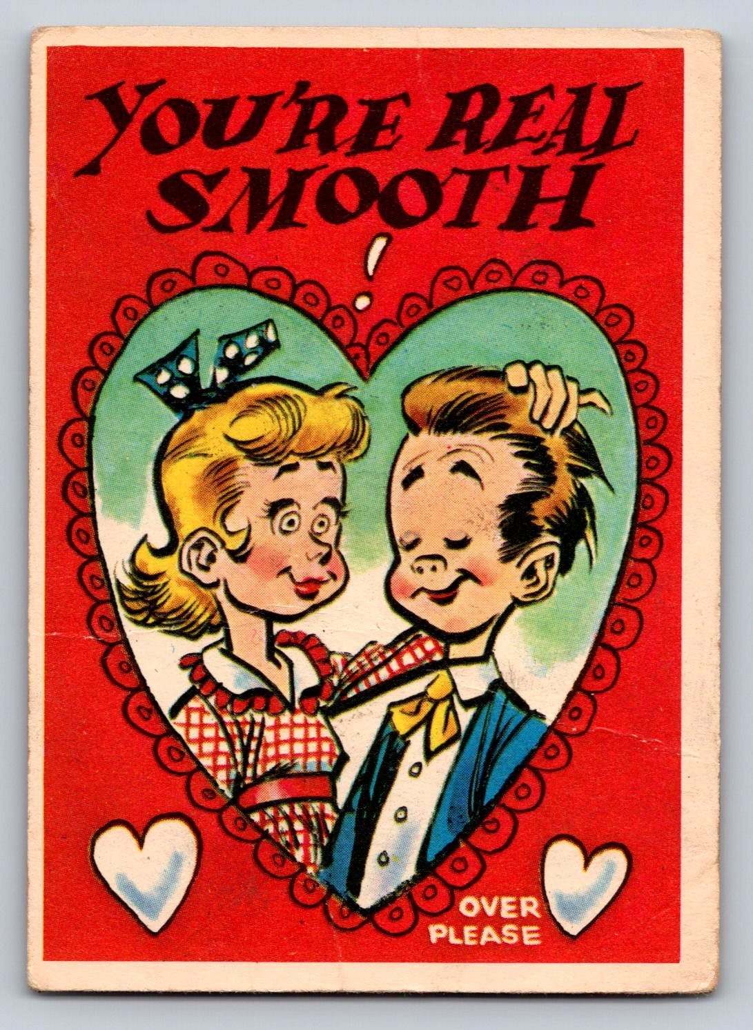 Vintage T.C.G. Funny Valentine Card You\'re Real Smooth Novelty Trading Card