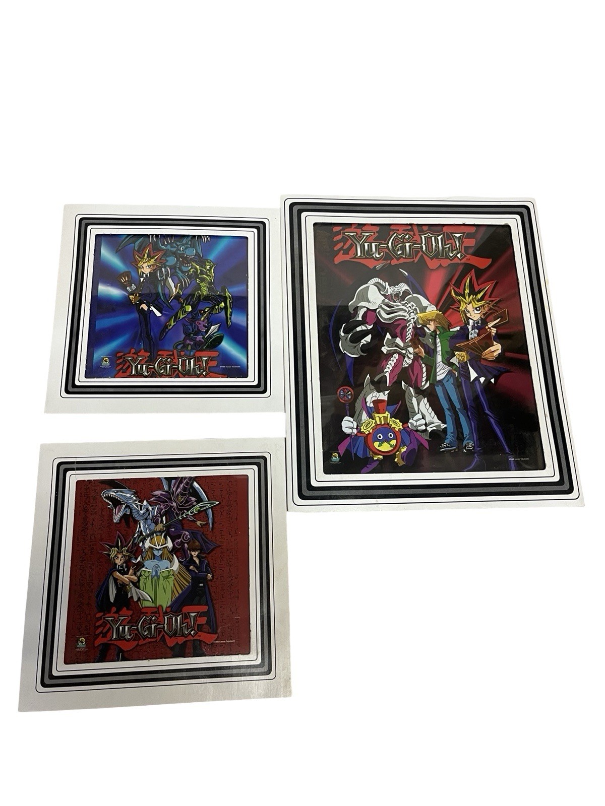 Lot Of 3 Yu-gi-oh Vintage 1996 Kazuki Takahashi Scorpio Posters With Glass