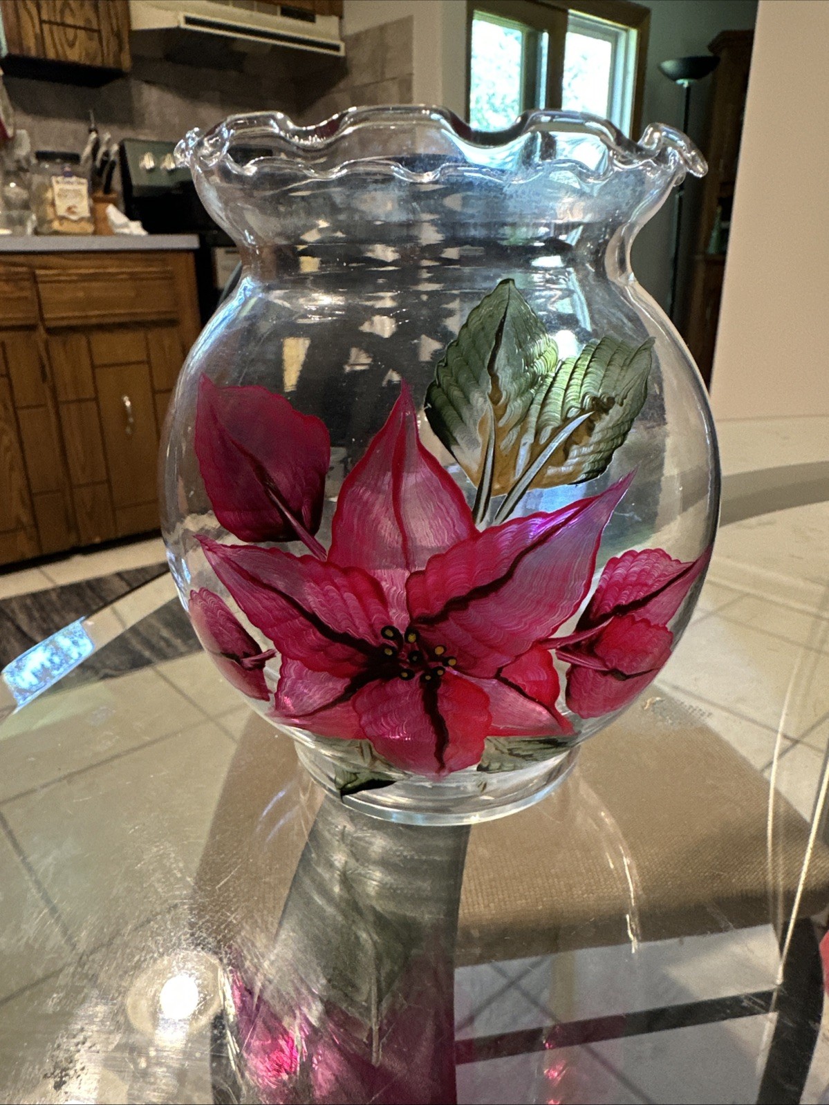 Painted Glass Vase